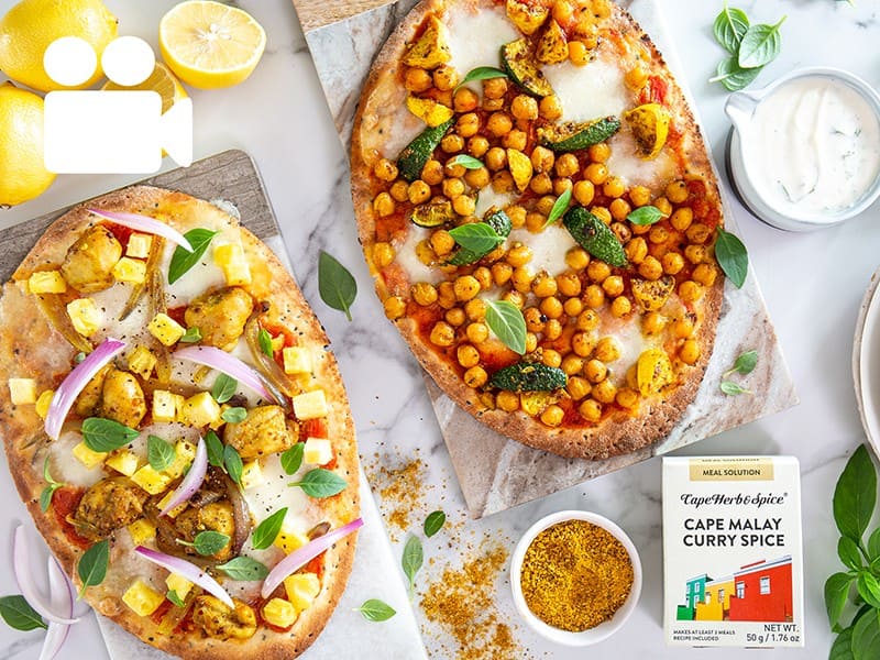 CAPE MALAY NAAN PIZZA TWO WAYS